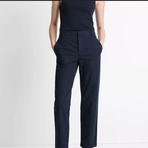 Vince.Womens Navy Blue Mid Rise Cotton Stretch Fold Cuff Chino Pants Trouser 4